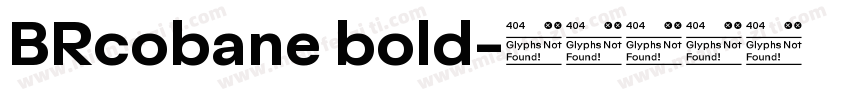 BRcobane bold字体转换